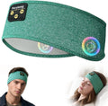 Sleep Headphones Wireless, Bluetooth Sports Headband Headphones with Ultra-Thin HD Stereo Speakers Perfect for Sleeping,Workout,Jogging,Yoga,Insomnia, Air Travel, Meditation (Green)